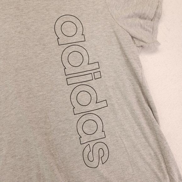Adidas Graphic Short Sleeve Crew Neck Casual T Shirt Womens Size 2XL Gray - Picture 4 of 9
